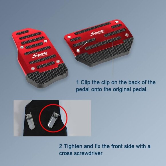 Non Slip Pedal Covers Red - Picture 9 of 10